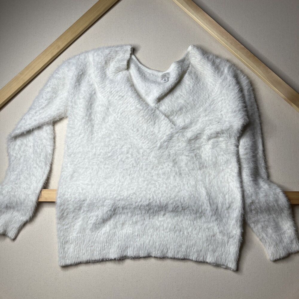 A New Day Women’s XL Pullover Sweater V-Neck Soft Comfy Fluffy Stretchy Relaxed